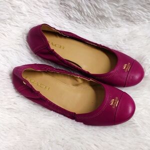 Coach Leather Ballet shoes size 7 pink